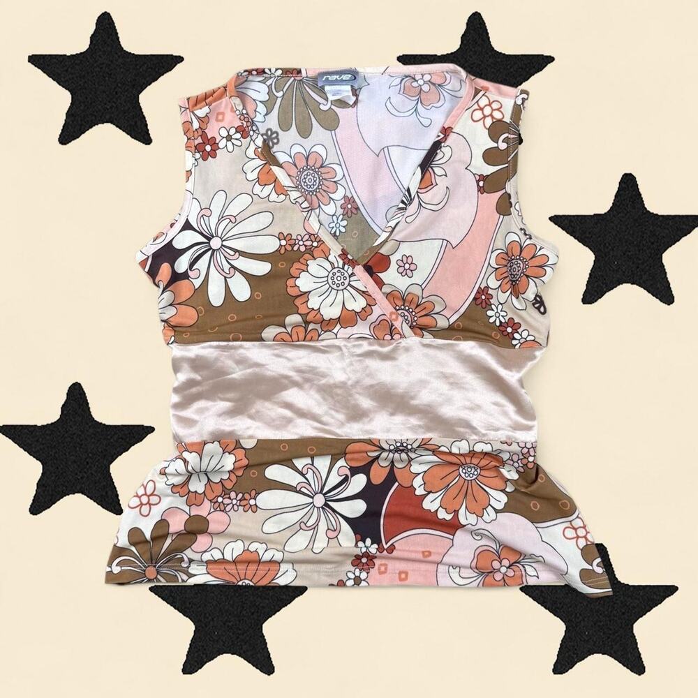 ★ Y2k 70s floral babydoll top ★